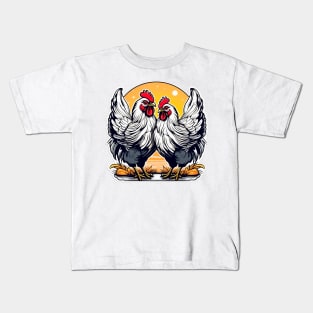 White roosters with red crests Kids T-Shirt
